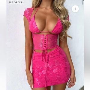 Pink mini dress worn once